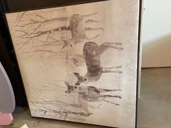 Deer Christmas frame