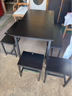 Black table for six