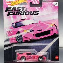 1/64 HOT WHEELS PREMIUM REAL RIDERS FAST & FURIOUS 1/5 HONDA S2000 SUKI'S PINK