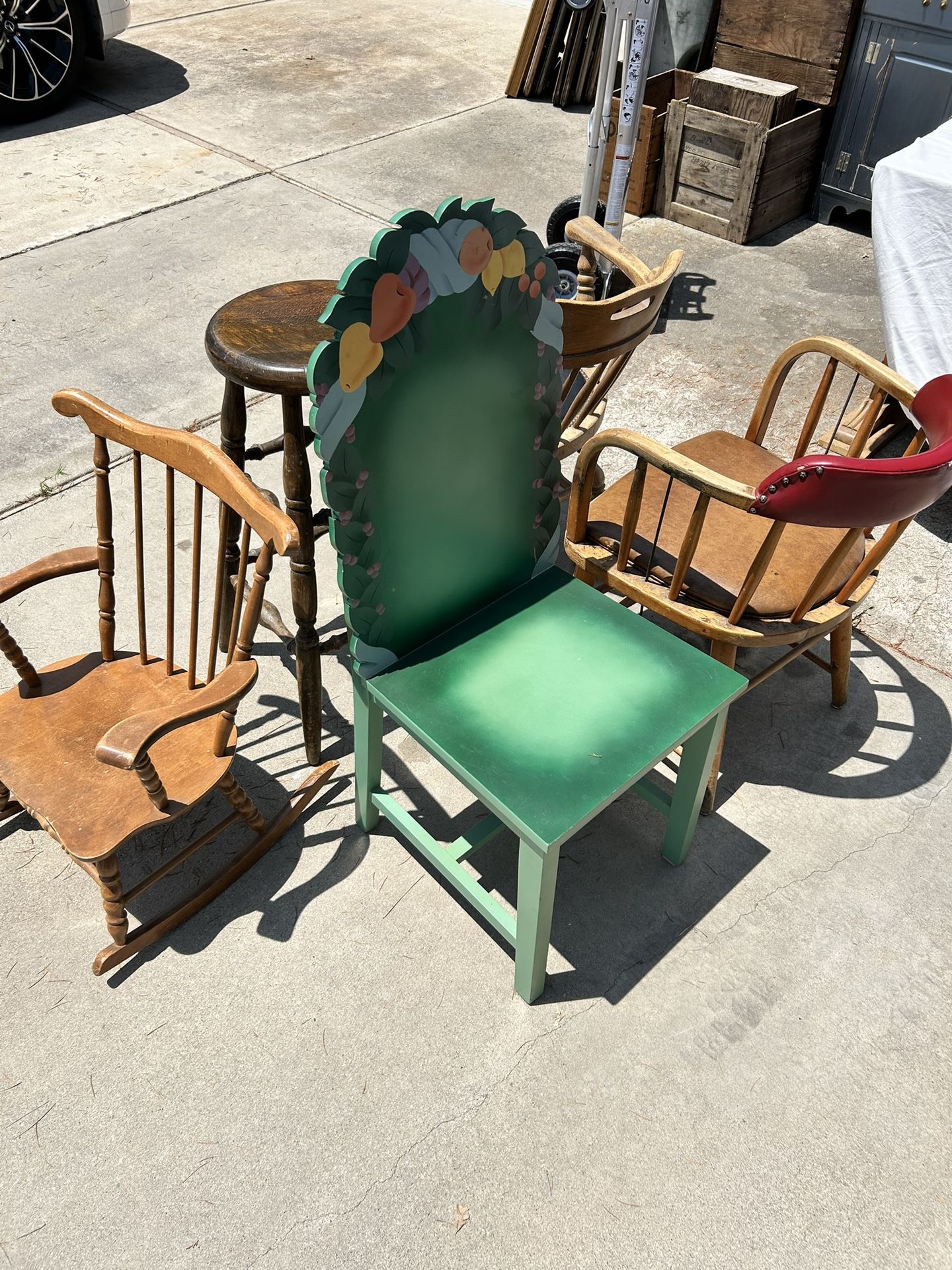 Chairs, Stool, And Kids Rocker