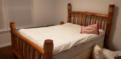 Handmade Pine Wood Bed
