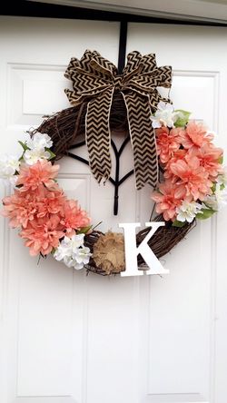 Homemade wreaths for sale with your own Intial