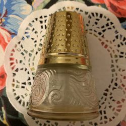 Vintage Avon Golden Thimble Charisma Cologne BOTTLE ONLY