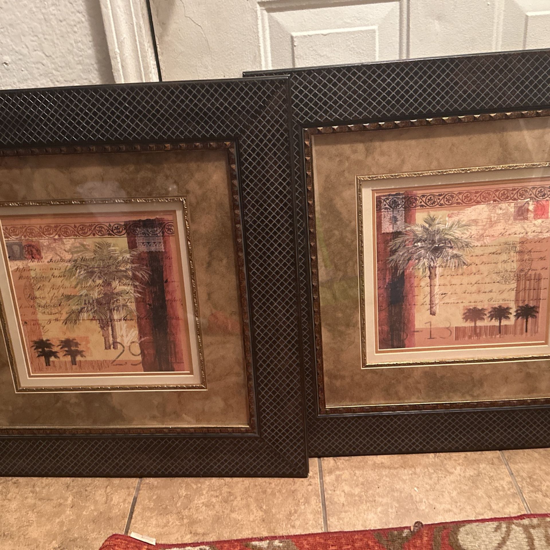 Set Of 2 Palm Tree Pictures 