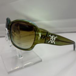 Loree Rodkin Skull Designer Sunglasses – Green/Brown