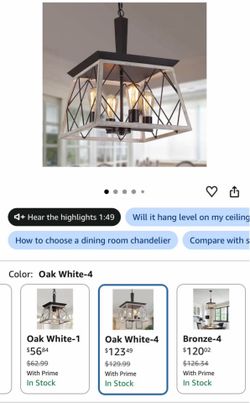 Q&S Farmhouse Vintage Chandelier, Rustic Pendant Light,Industrial Hanging Light,Closed Box