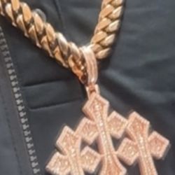 Rose Gold Plated Cuban Link 22inch