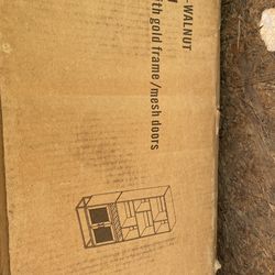 Mesh Frame Works Walnut Liquor Cabinet 