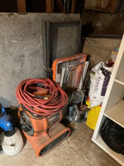Wet Tile Saw and Rigid Air Mover