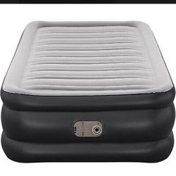 Bestway Deluxe Double High 17" Air Mattress with Built in Pump - Twin.