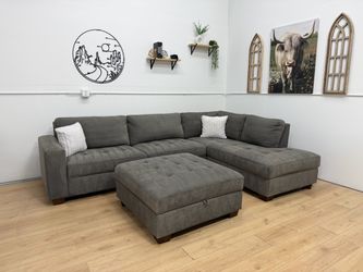 Thomasville Gray Sectional Couch Free Delivery