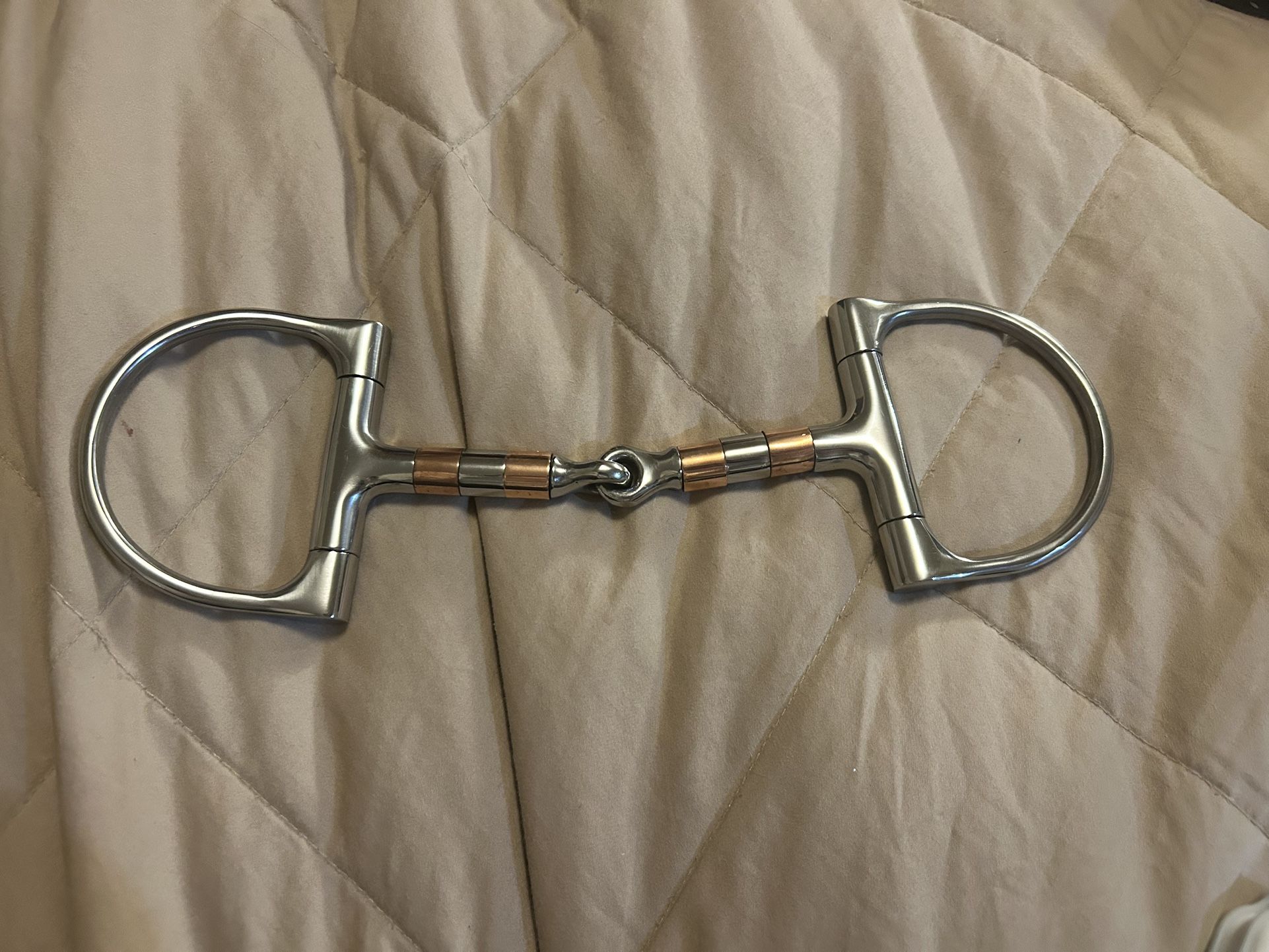 D-ring 6" Bit with Copper Rollers Draft Horse & Mule Size