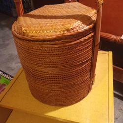 Handmade Woven Basket With Sections