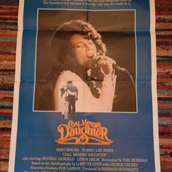 Coal Miner's Daughter Poster 1980 One Sheet 41" X 27" *20.00 Firm*