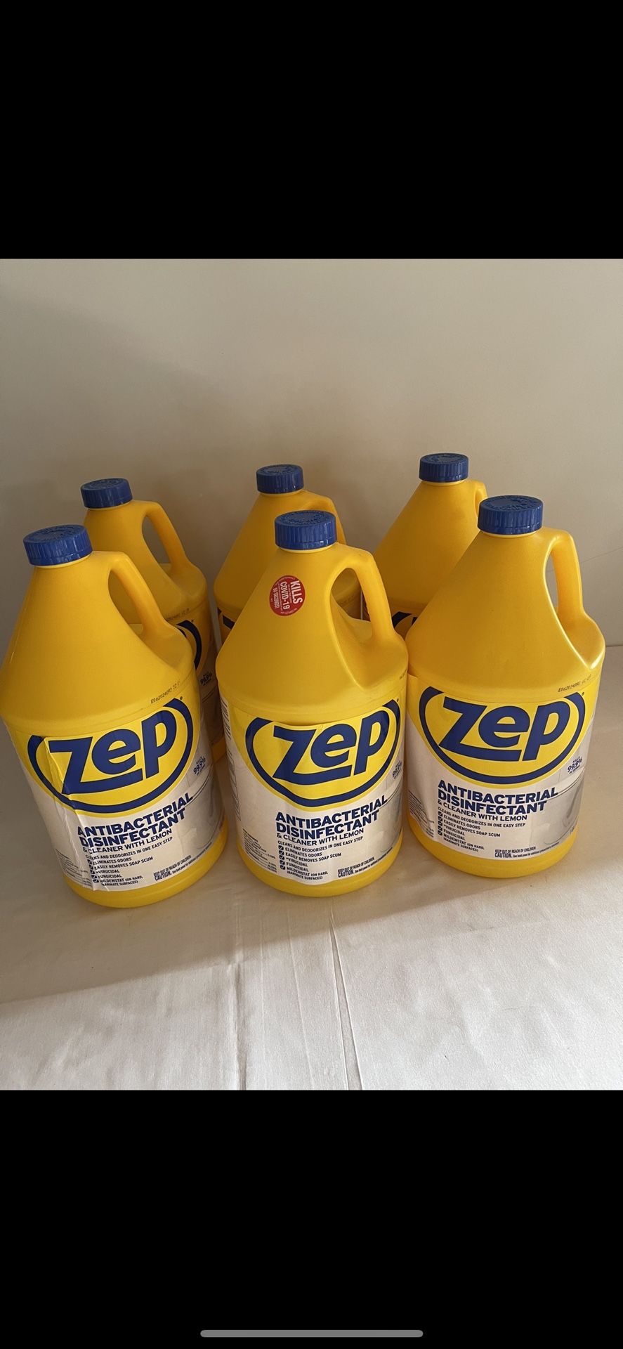 Zep Antibacterial Disinfectant Cleaner - 1 Gallon ZUBAC128 - Kills 99.99% of Germs - 60 Second Kill Time