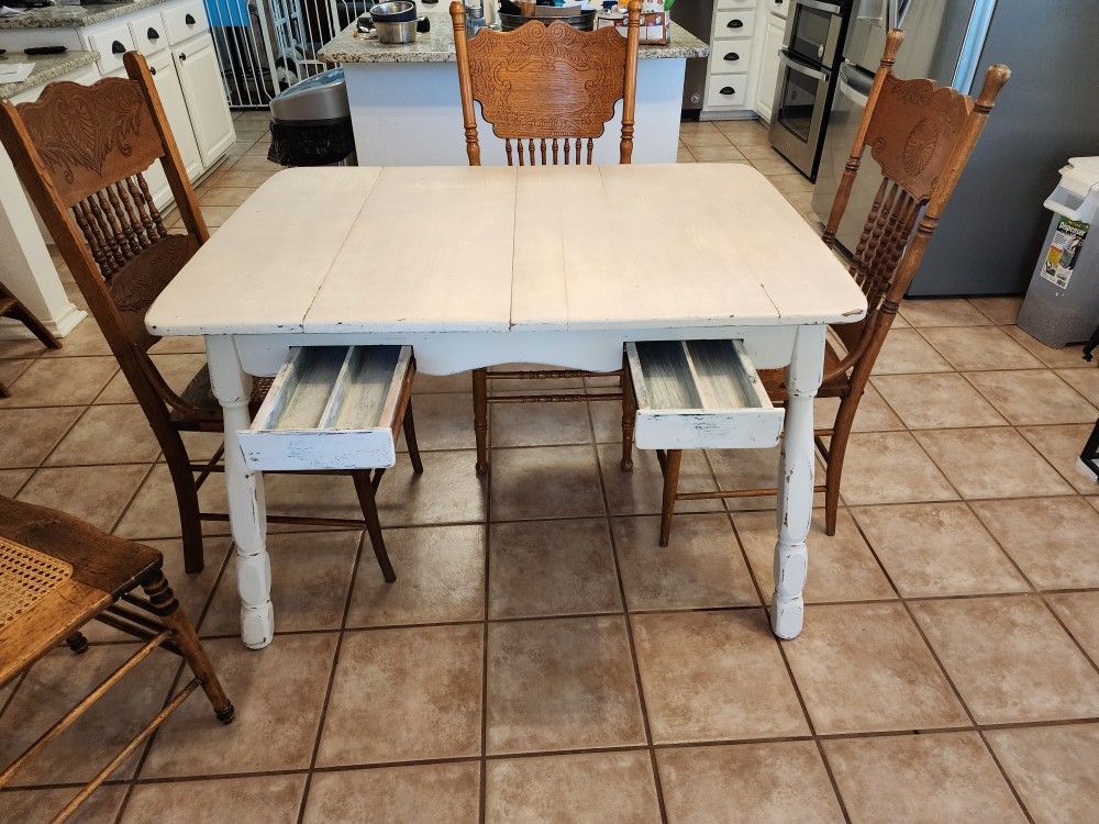 Antique Kitchen Table and Chairs