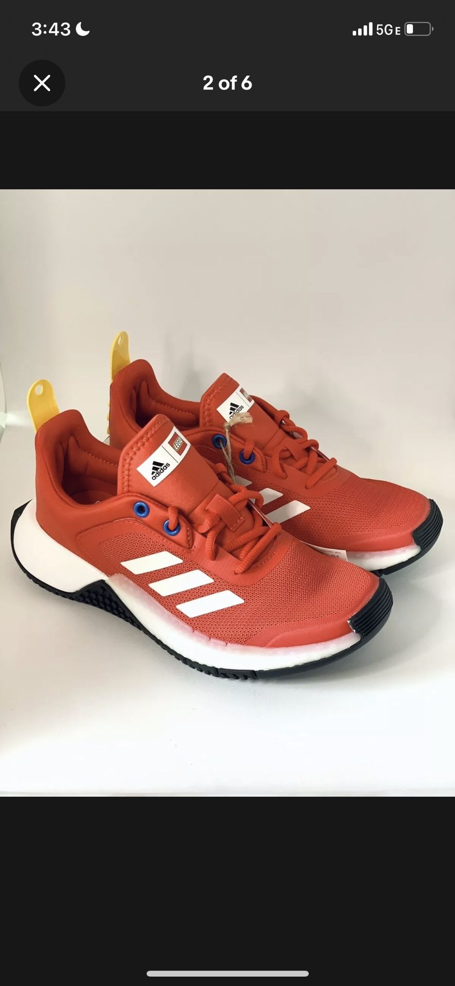 ADIDAS X LEGO Sport J Kids Running Shoe Youth Red FX2865