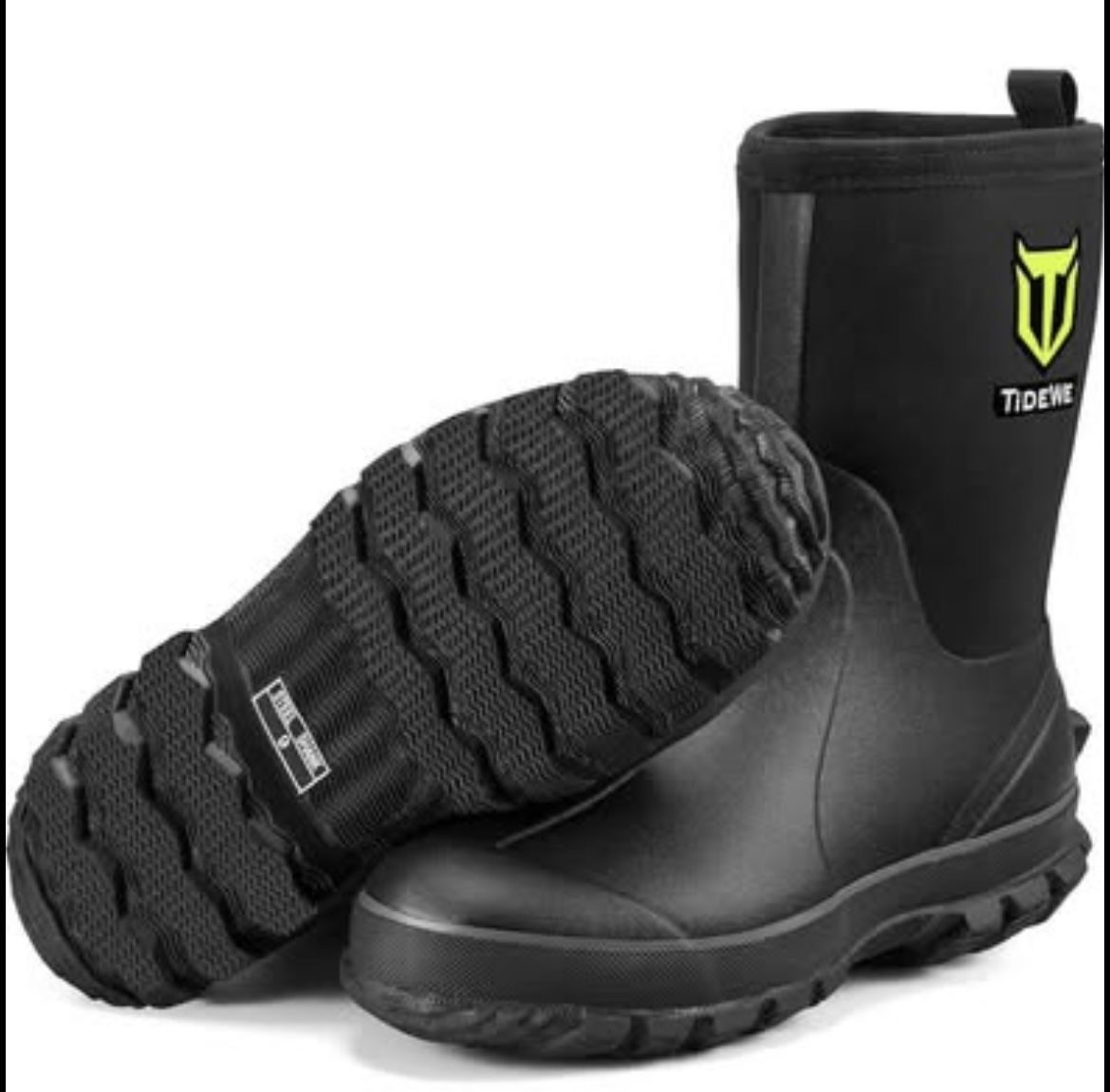 547-TIDEWE Rubber Boots for Men. size 13