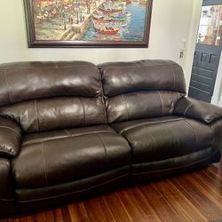 Ashley Furniture, Leather Sofa, And Loveseat Recliners
