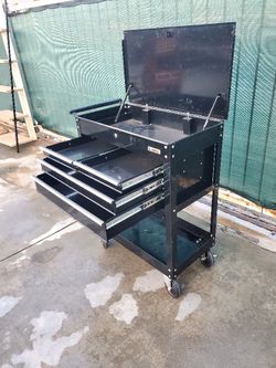 General Cart Tool Box 🧰 Used No Key  31"W  38"h   4 Drawer Total  DIP Drawer  14"1/2 