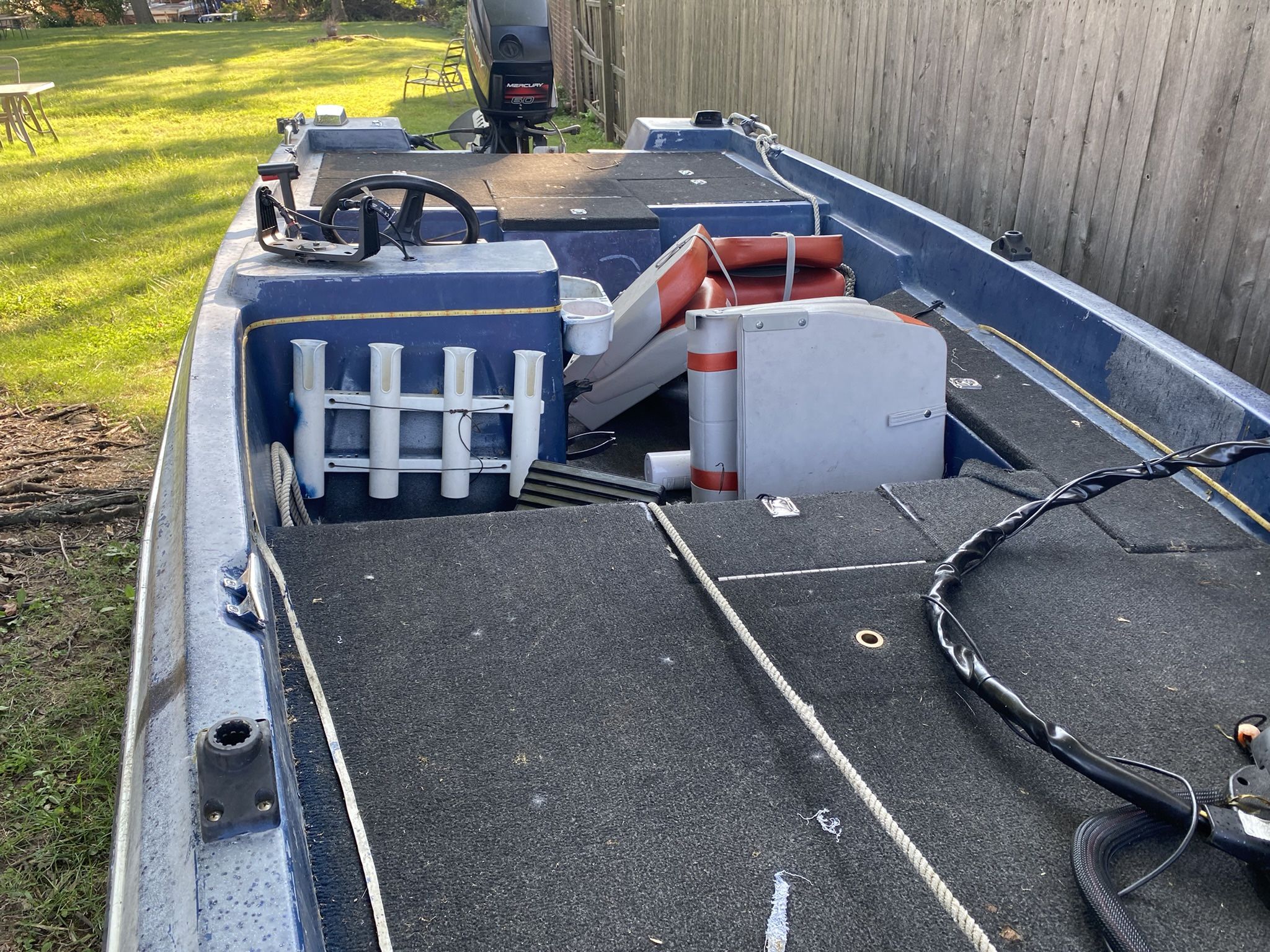 Bass Boat Sprint 1996 with 60hp 2000.00 for Sale in Philadelphia, PA