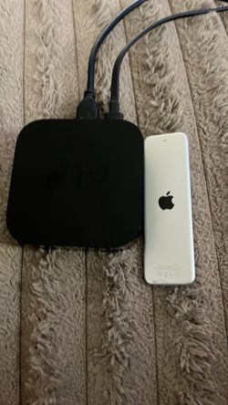 Apple TV box and remote