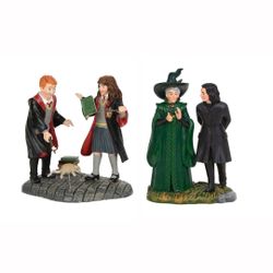 RETIRED Dept 56 Harry Potter Wingardium Leviosa! And Snape & McGonagall NO BOX