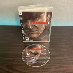 Metal Gear Solid 4 (PS3, 2008) No Manual Sony PlayStation 3 Tested & Works VG