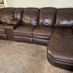 Leather couches Brown 