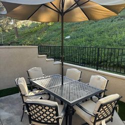 Outdoor patio table and chairs