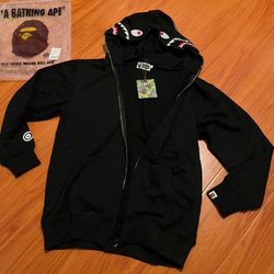 Black Bape Hoodie Large New