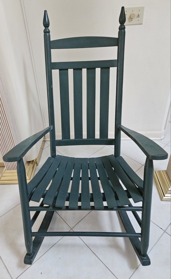 Green Wooden Rocking Chair