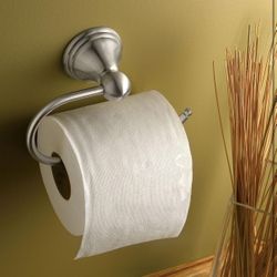 Moen Preston Collection Spot Resist Brushed Nickel Single Post Toilet Paper Hold