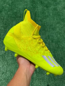 ADIDAS ADIZERO PRIMEKNIT “TEAM SOLAR YELLOW” FOOTBALL CLEATS (Size 13, Men’s)