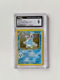 Azumarill 1st Edition 2/111 Pokemon CGC 9