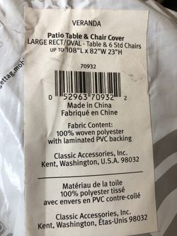 Patio Table And Chair Cover