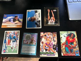 7 1990s sports magic marvel cards