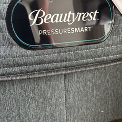 Queen Size Beauty rest Mattress, Bed Frame And Box Spring