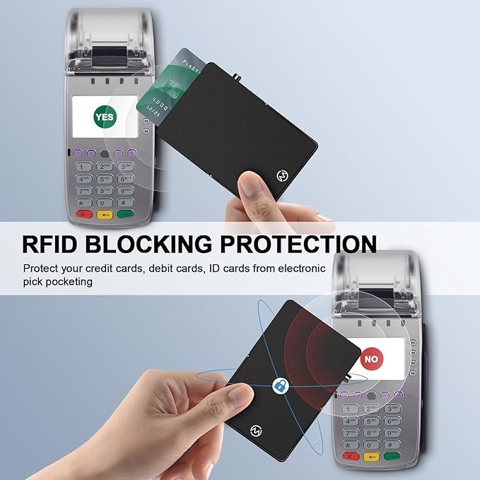 Metal Card Holder with Strong Magnet for Magsafe Wallet, Pop up Card Case Slim Aluminum Body Compatible with Apple iphone 16/15/14/13/12 Series (Not 1