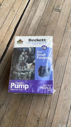 Beckett fountain pump 60 gallons-M60AUL. New.