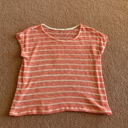 Beach stripe coverup shirt