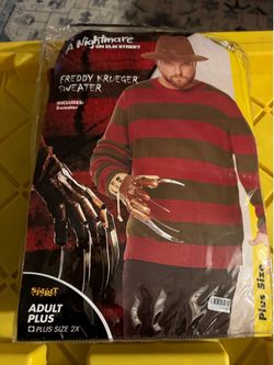 Freddy Krueger Sweater Costume Adult Plus 2X
