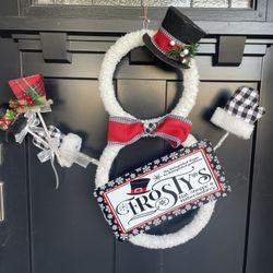 Christmas Snowman Wreath