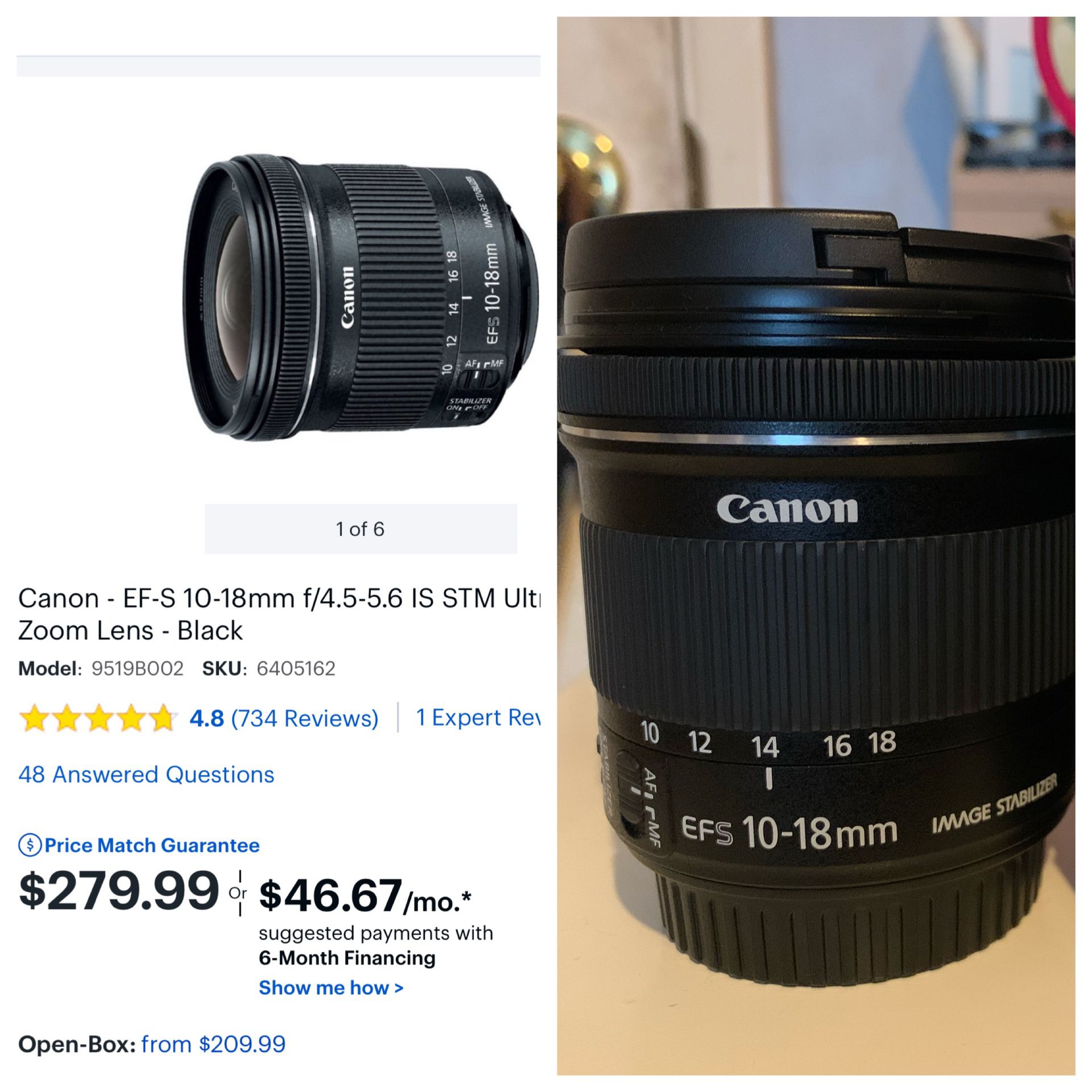 Canon 10-18mm lens