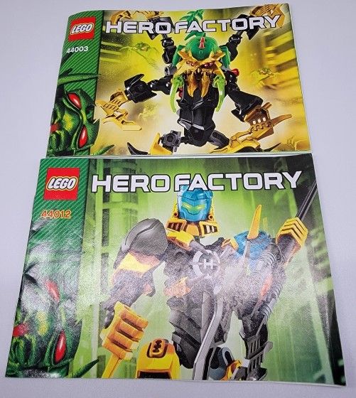 2 Lego HERO FACTORY Instruction Manual Books Only
