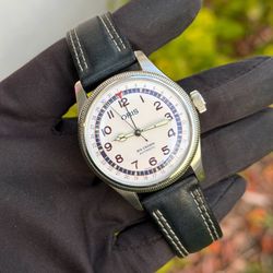 Oris Big Crown Hank Aaron Limited Edition 40mm Men's White Dial Stainless Steel Case 01 754 7785 4081 Blue Leather Band Watch Appraisal