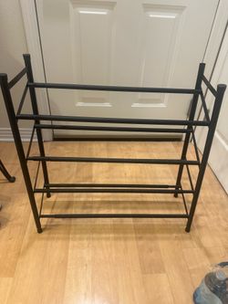 Black Shoe Rack Expandable