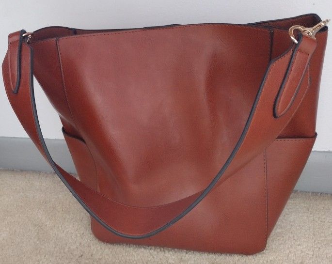 Large Brown Bucket Bag