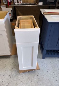 12” Kitchen Cabinet Shaker with Drawer in white , adu , garage , guest house