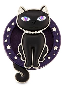 GLAMOUROUS KITTY VISOR CLIP Car Fragrance Holder Halloween Black Cat BATH & BODY
